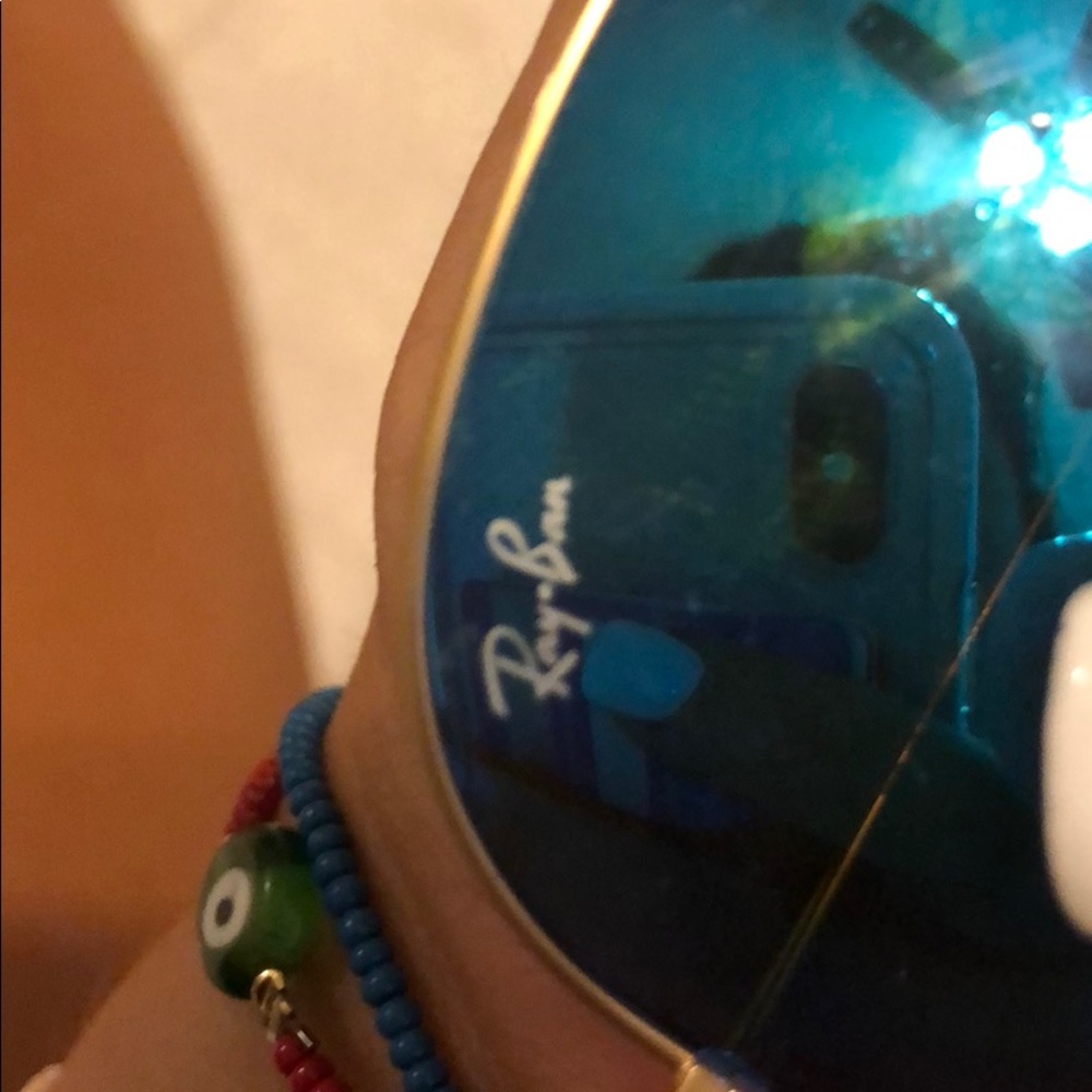 Authentic Blue Rayban Aviators - image 3